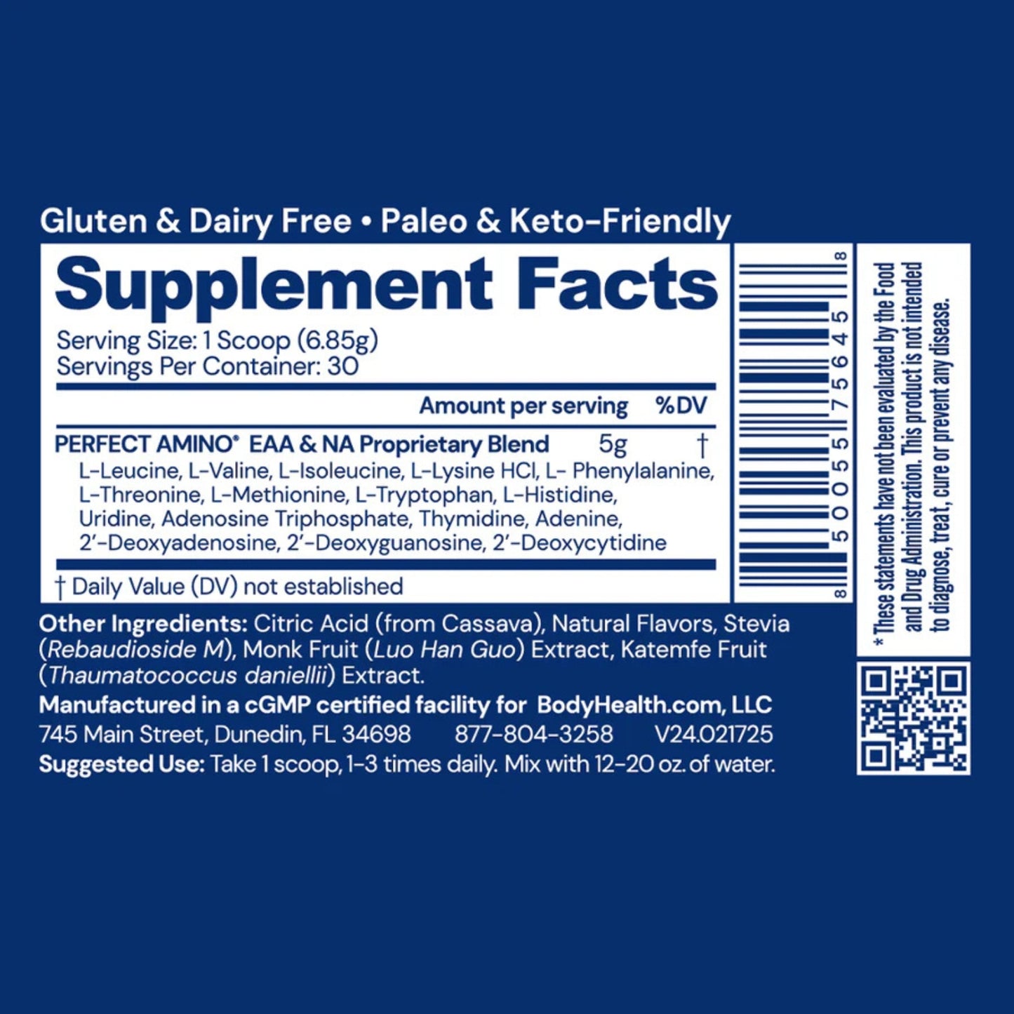 Bodyhealth, Perfect Amino, Lemon Lime, 30 Servings