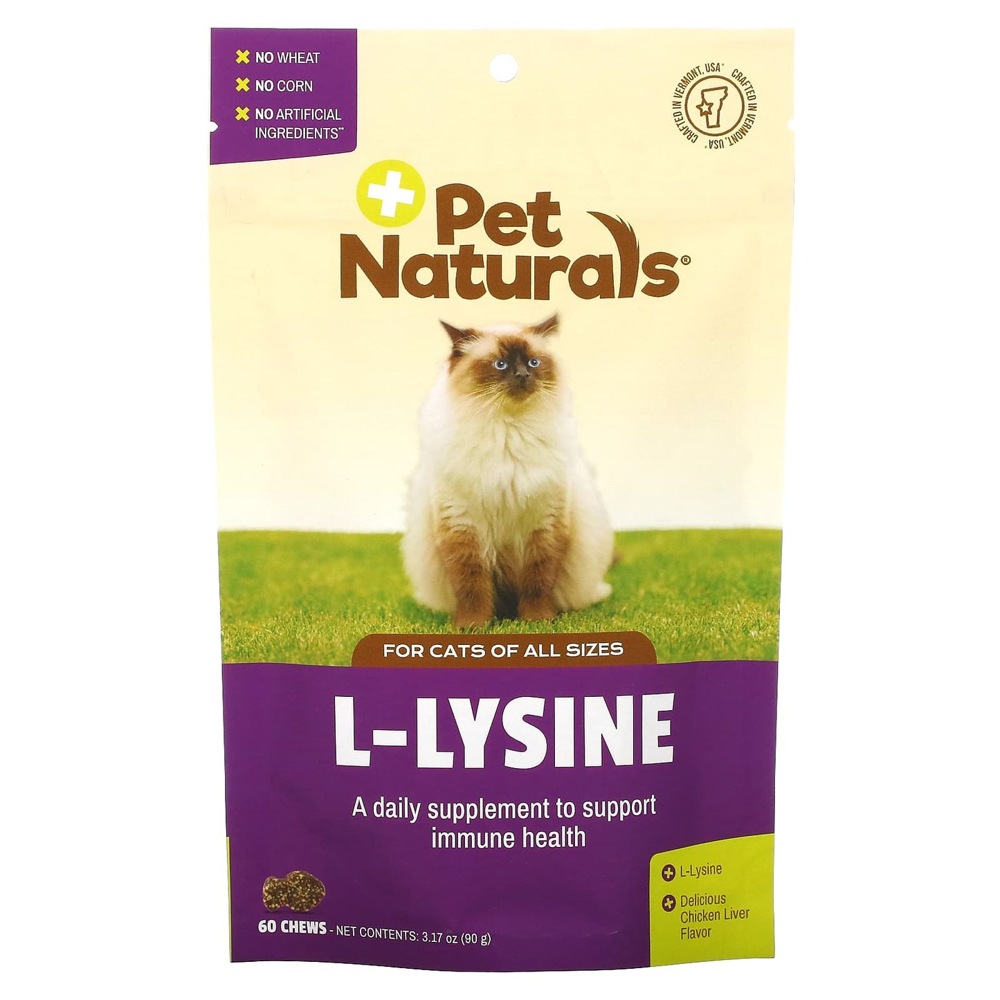 Pet Naturals, L-Lysine s for Cats, 60 Chewables UPC 026664983466 | Hilife Vitamins
