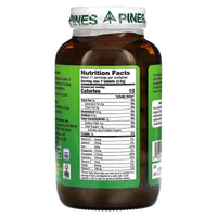 Pines, Wheat Grass 500mg, 500 Tablets UPC 043952000032 | Hilife Vitamins