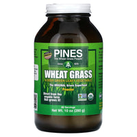 Pines, Wheat Grass Powder 100%, 10 Oz Ounces UPC 043952000100 | Hilife Vitamins