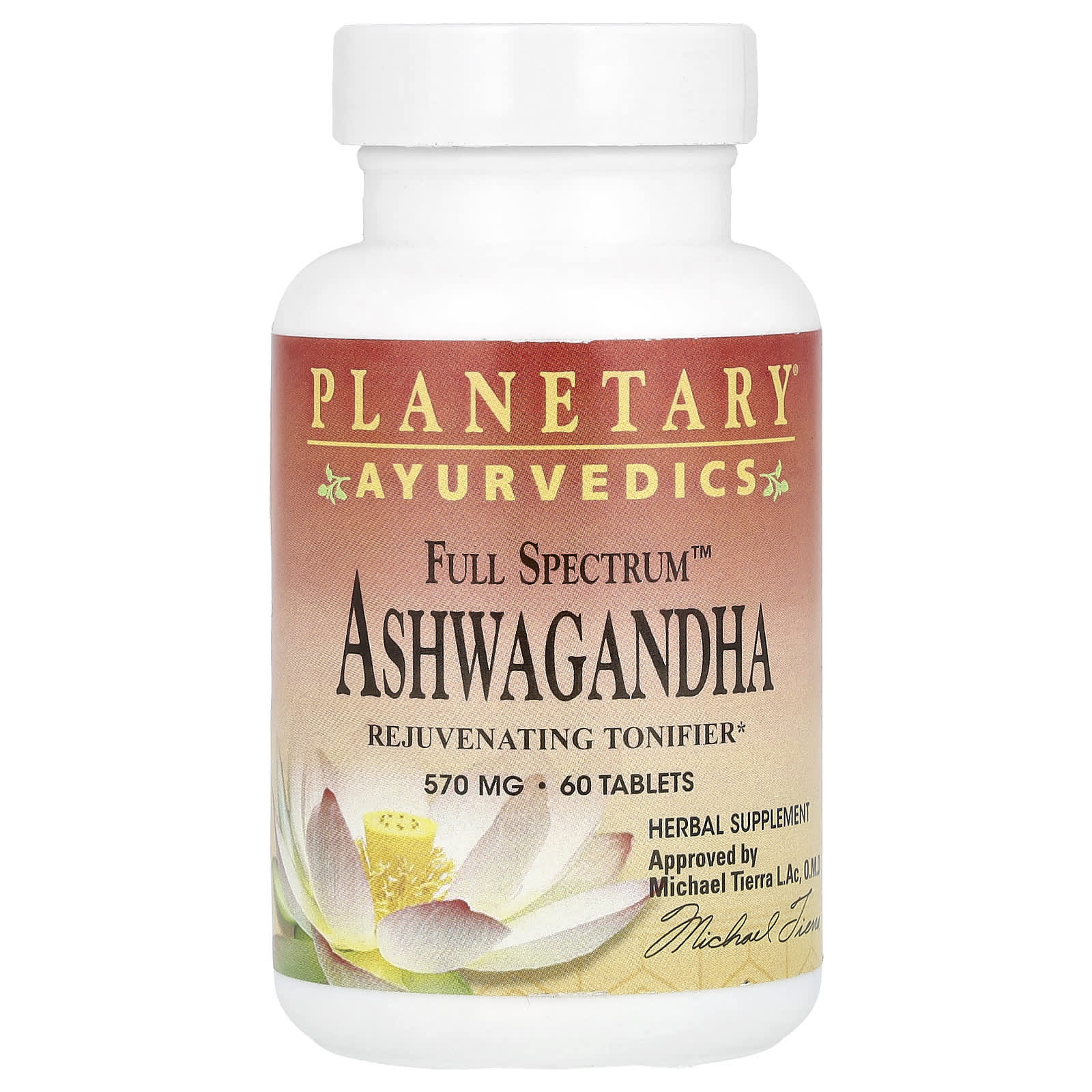 PLANETARY AYURVEDICS, Ashwagandha, Full Spectrum™ 570 mg, 60 TABLET UPC 021078106951 | HiLife Vitamins