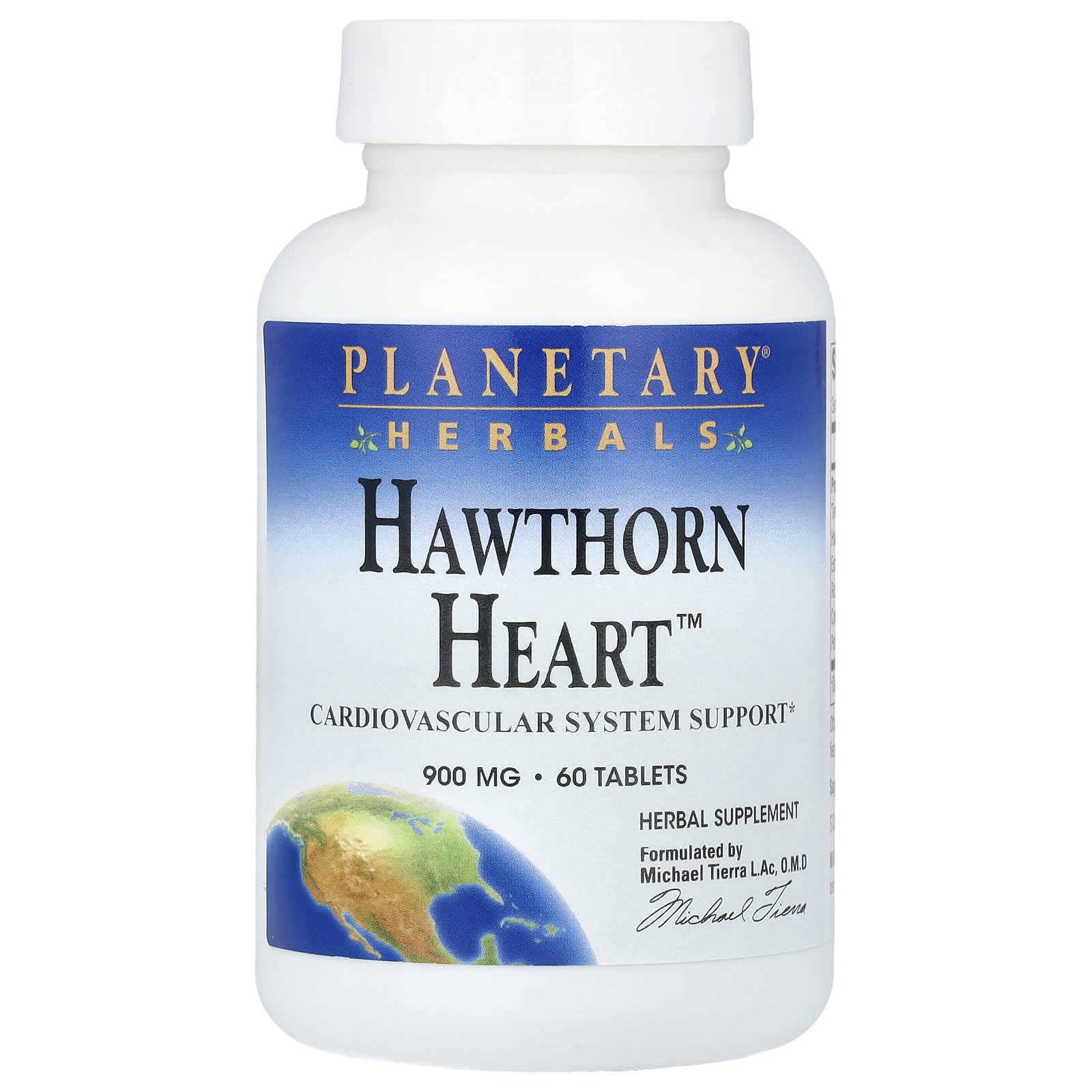 Planetary Herbals, Hawthorn Heart™ 900 mg, 60 Tablets UPC 021078100072 | HiLife Vitamins
