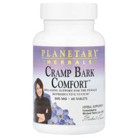 Planetary Herbals, Cramp Bark Comfort™ 800 mg, 60 Tablets UPC 021078100171 | HiLife Vitamins