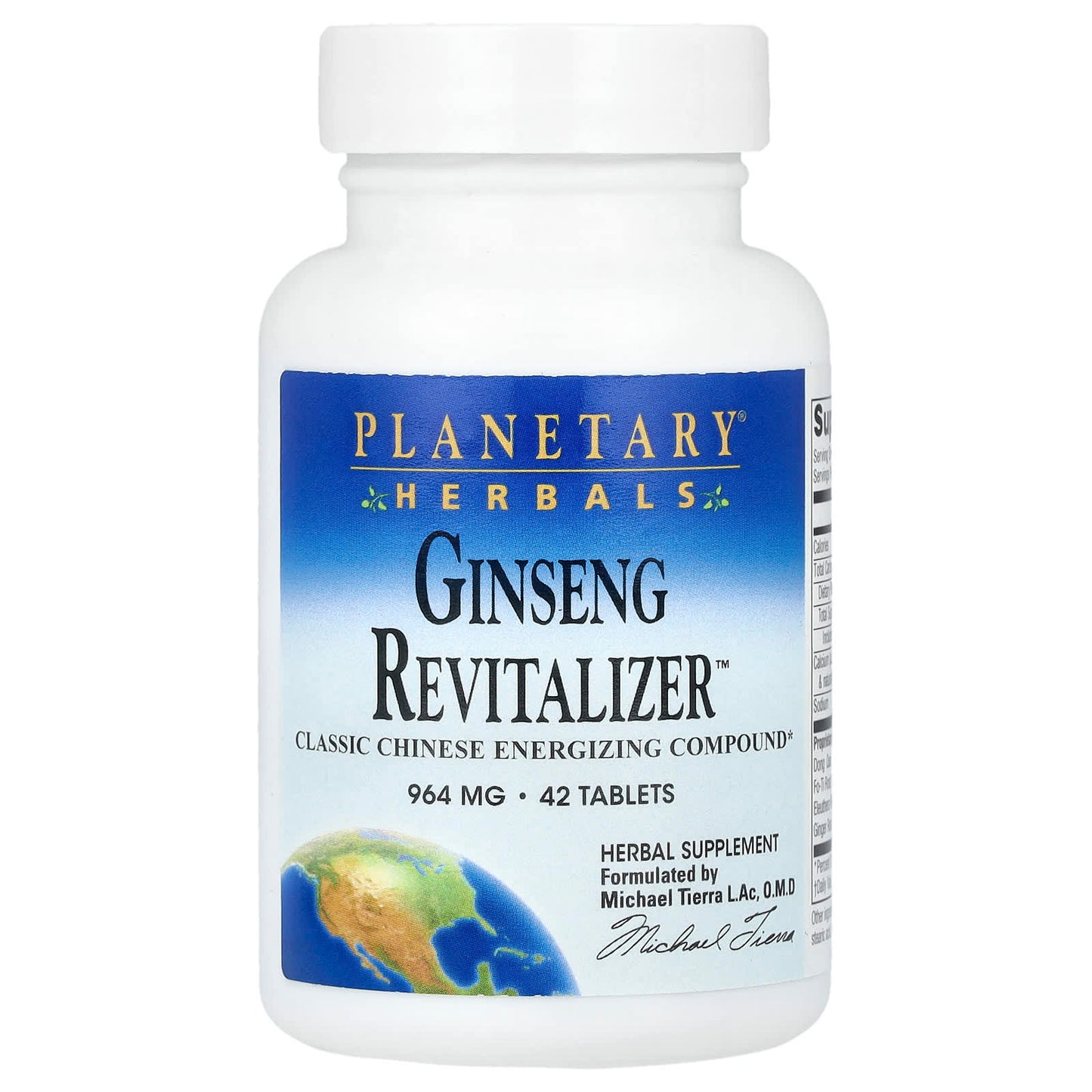 Planetary Herbals, Ginseng Revitalizer™ 964 mg, 42 Tablets UPC 021078100256 | Hilife Vitamins