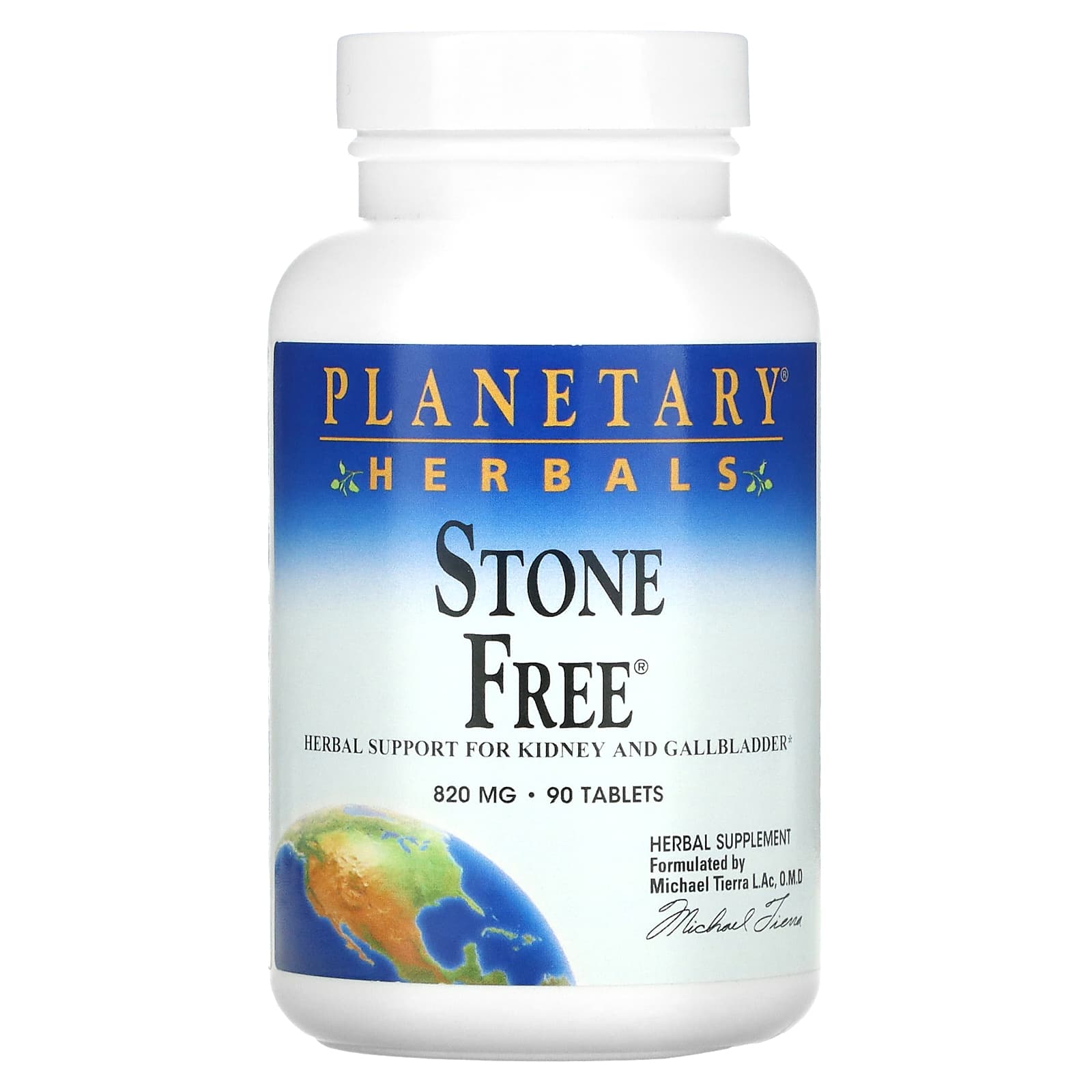 Planetary Herbals, Stone Free 820 mg, 90 Tablets UPC 021078100317 | HiLife Vitamins