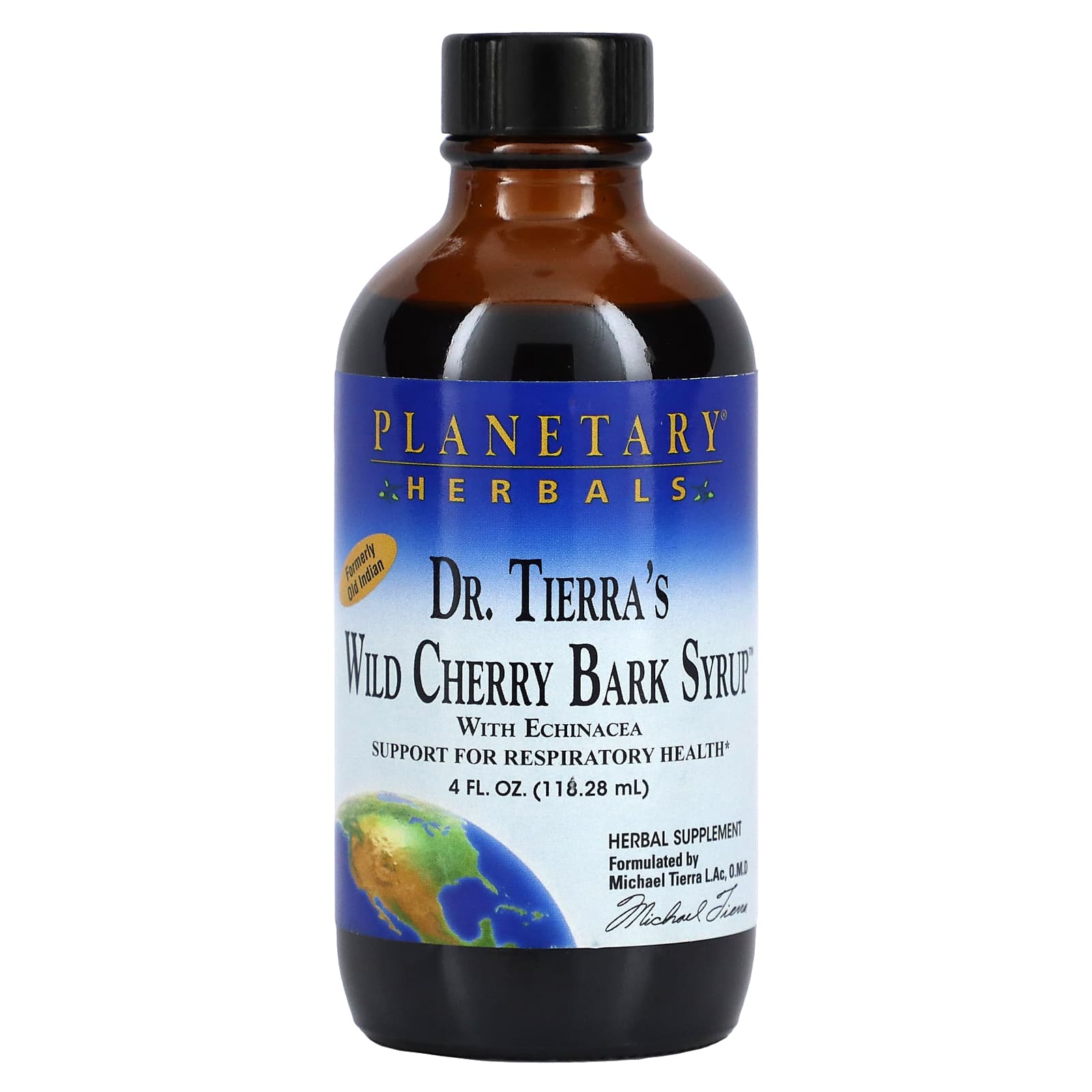 Planetary Herbals, Old Indian Wild Cherry Bark Syrup™, 4 Liquid UPC 021078100973 | Hilife Vitamins