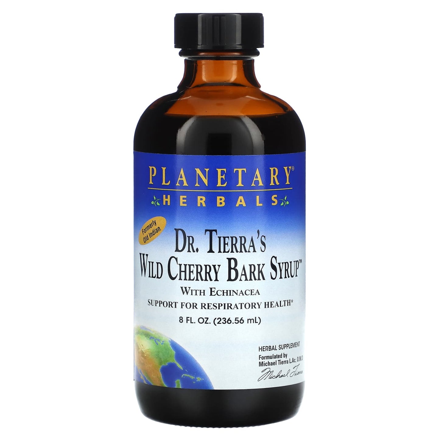 Planetary Herbals, Dr. Tierra's Wild Cherry Bark Syrup, 8 Oz UPC 021078100980 | HiLife Vitamins