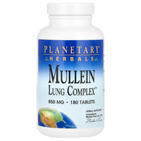 Planetary Herbals, Mullein Lung Complex 850 mg, 180 Tablets - 021078101062 | Hilife Vitamins