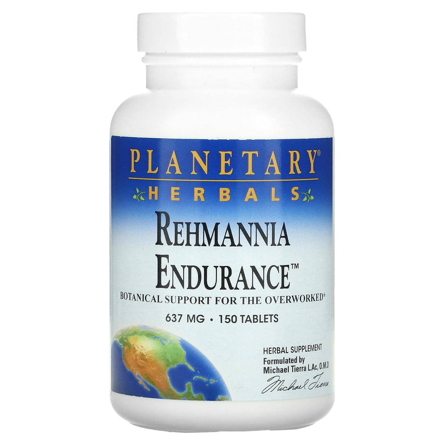 Planetary Herbals, Rehmannia Endurance, 637 mg, 150 Tablets UPC 021078101086 | HiLife Vitamins