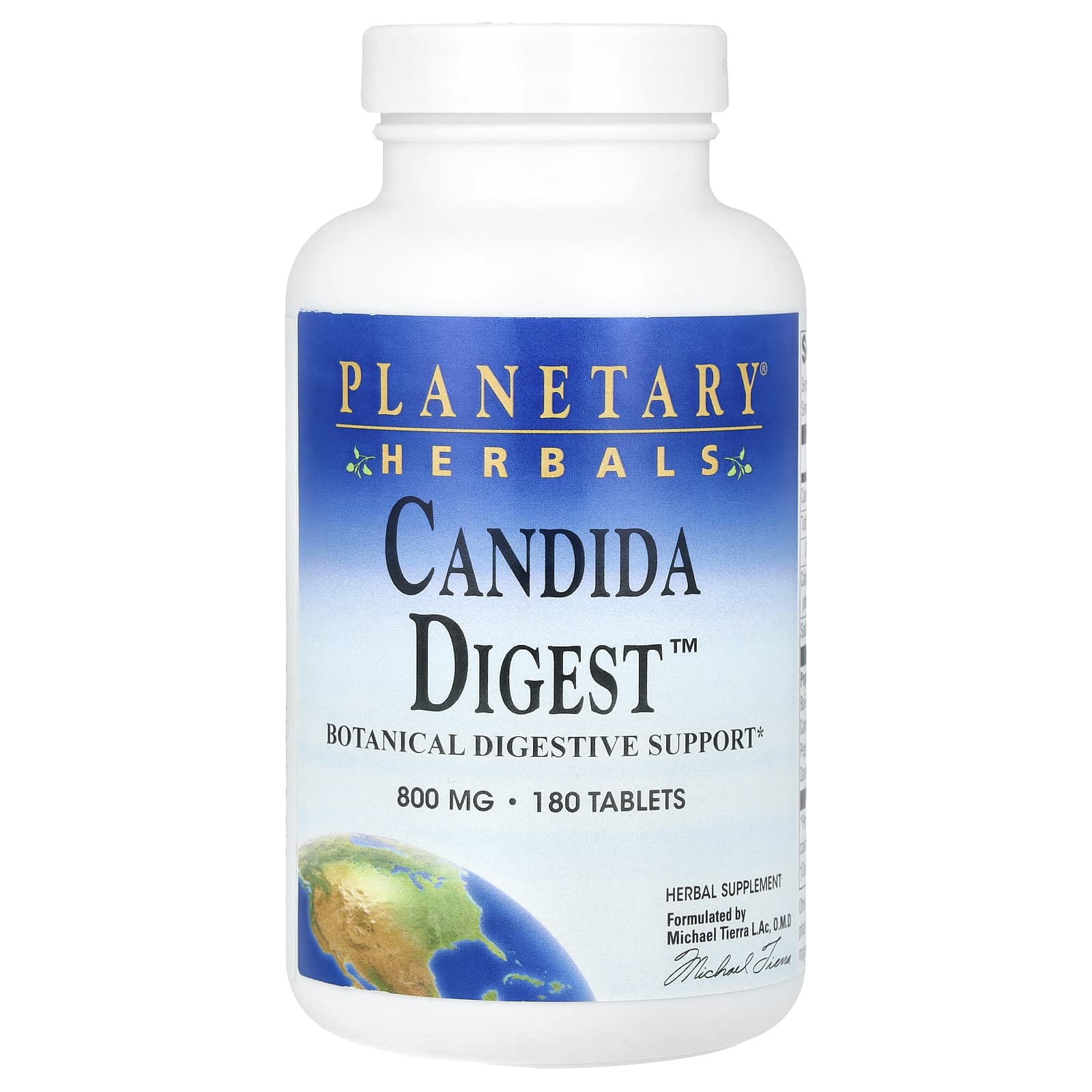 Planetary Herbals, Candida Digest 800 Mg, 180 Tablets UPC 021078101116 | HiLife Vitamins