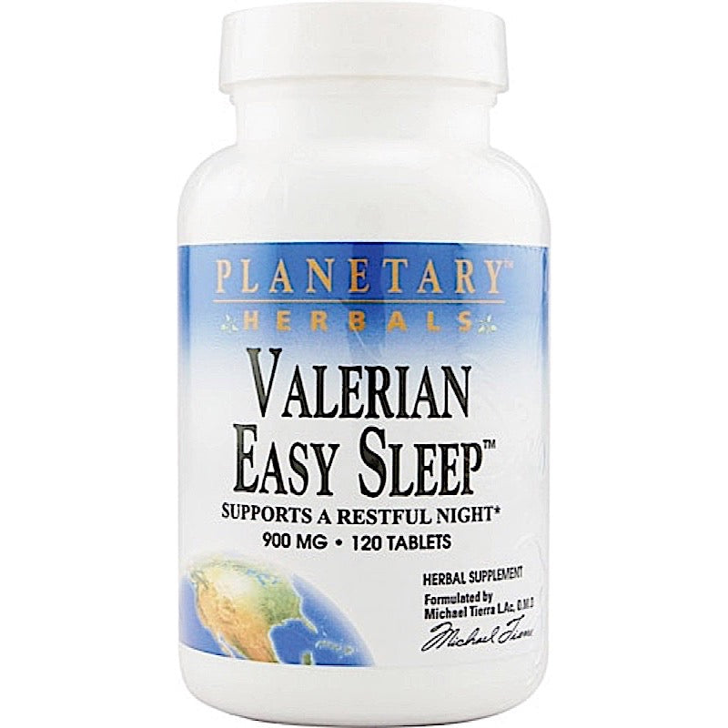 Planetary Herbals, Valerian Easy Sleep 900 mg, 120 Tablets UPC 021078101222 | HiLife Vitamins