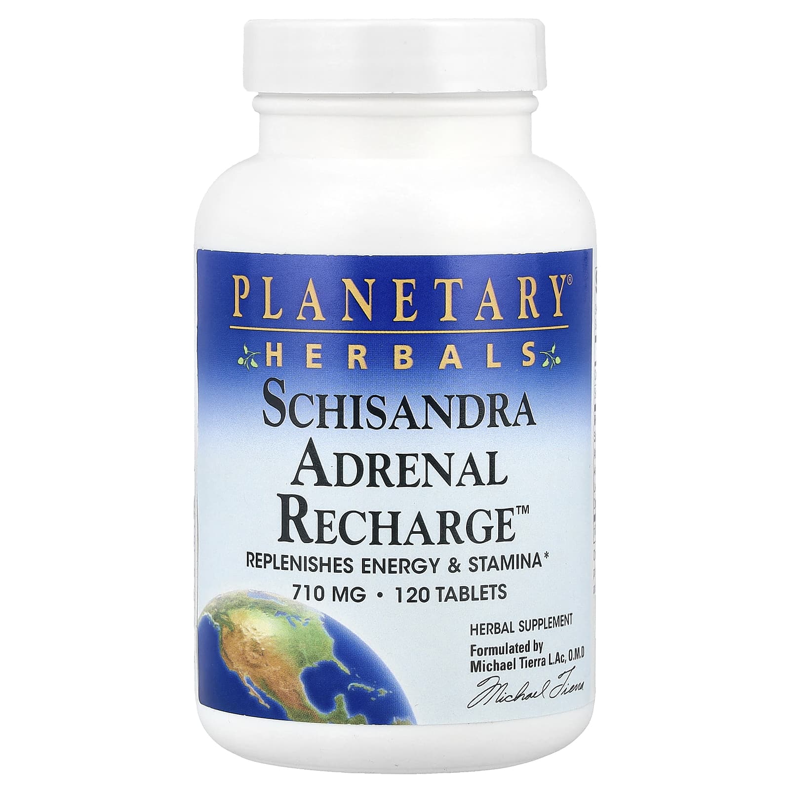 Planetary Herbals, Schisandra Adrenal Complex 710 mg, 120 Tablets UPC 021078101567 | Hilife Vitamins