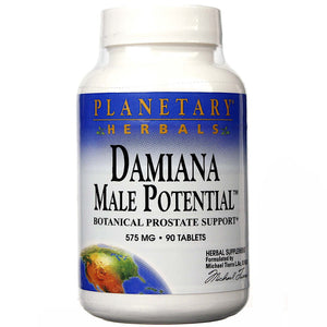 Planetary Herbals, Damiana Male Potential 575 mg, 90 Tablets - 021078102595 | Hilife Vitamins