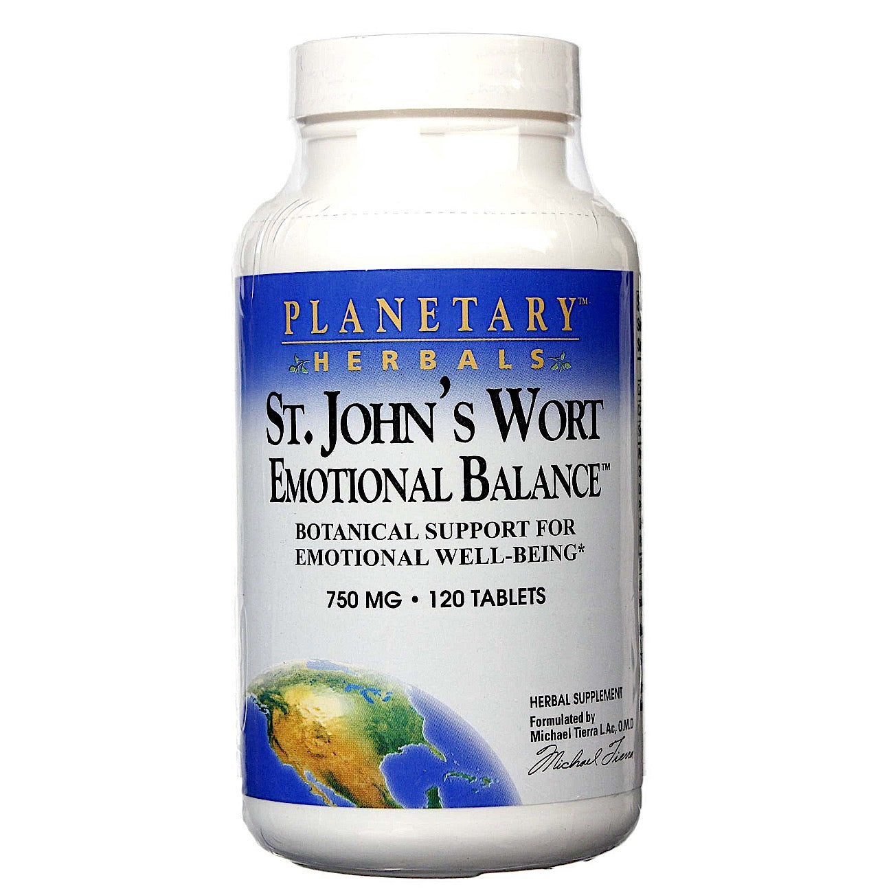 Planetary Herbals, St. John's Wort Emotional Balance 750 mg, 120 Tablets UPC 021078103127 | HiLife Vitamins