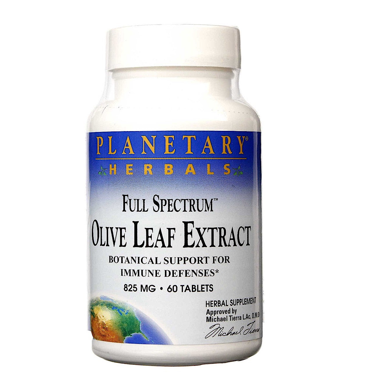 Planetary Herbals, Olive Leaf Extract, Full Spectrum™ 825 mg, 60 Tablets UPC 021078104506 | Hilife Vitamins
