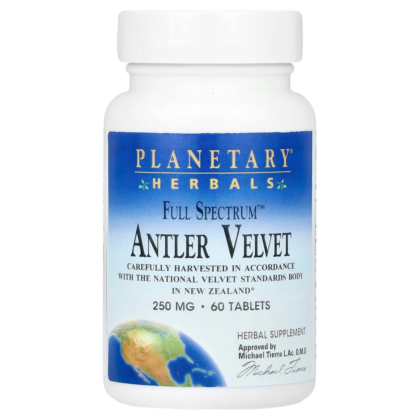Planetary Herbals, Antler Velvet, Full Spectrum 250 mg, 60 Tablets UPC 021078104544 | Hilife Vitamins