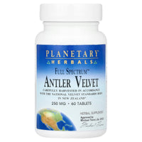 Planetary Herbals, Antler Velvet, Full Spectrum 250 mg, 60 Tablets UPC 021078104544 | Hilife Vitamins
