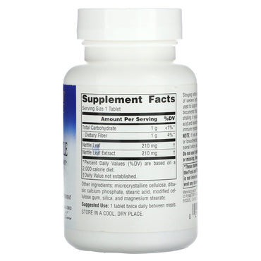 Planetary Herbals, Stinging Nettles, Freeze-Dried 420 mg, 60 Tablets UPC 021078104766 | Hilife Vitamins