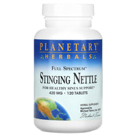 Planetary Herbals, Full Spectrum, Stinging Nettle, 420 mg, 120 Tablets UPC 021078104773 | Hilife Vitamins
