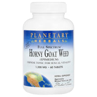 Planetary Herbals, Horny Goat Weed, Full Spectrum 1200 mg, 60 Tablets UPC 021078104841 | HiLife Vitamins