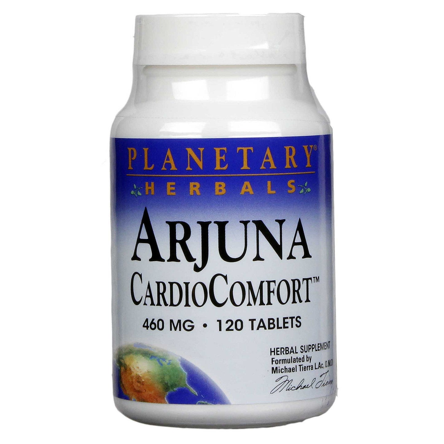 Planetary Herbals, Arjuna Cardiocomfort 460 mg, 120 Tablets UPC 021078104971 | HiLife Vitamins