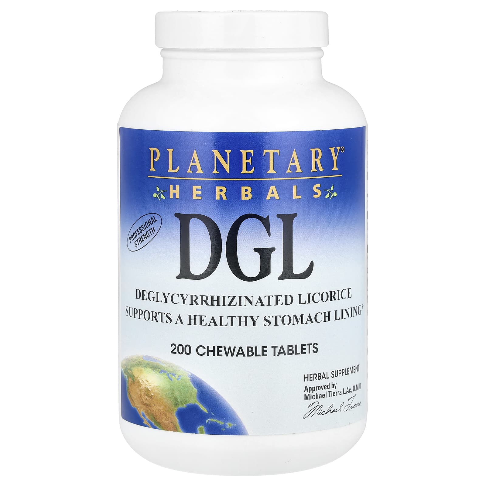 Planetary Herbals, DGL, Deglycyrrhizinated Licorice, 200 Chewable Tablets UPC 021078105015 | Hilife Vitamins