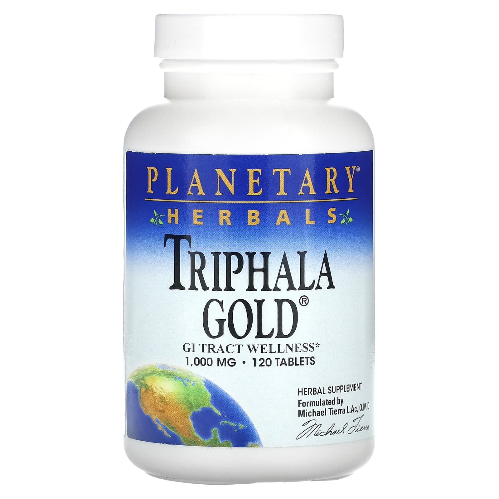 Planetary Herbals, Triphala Gold 1000 mg, 120 Tablets UPC 021078105114 | Hilife Vitamins