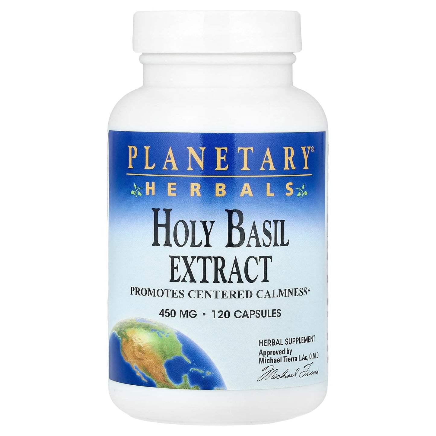 Planetary Herbals, Holy Basil Extract, 450 mg, 120 Capsules UPC 021078105312 | Hilife Vitamins