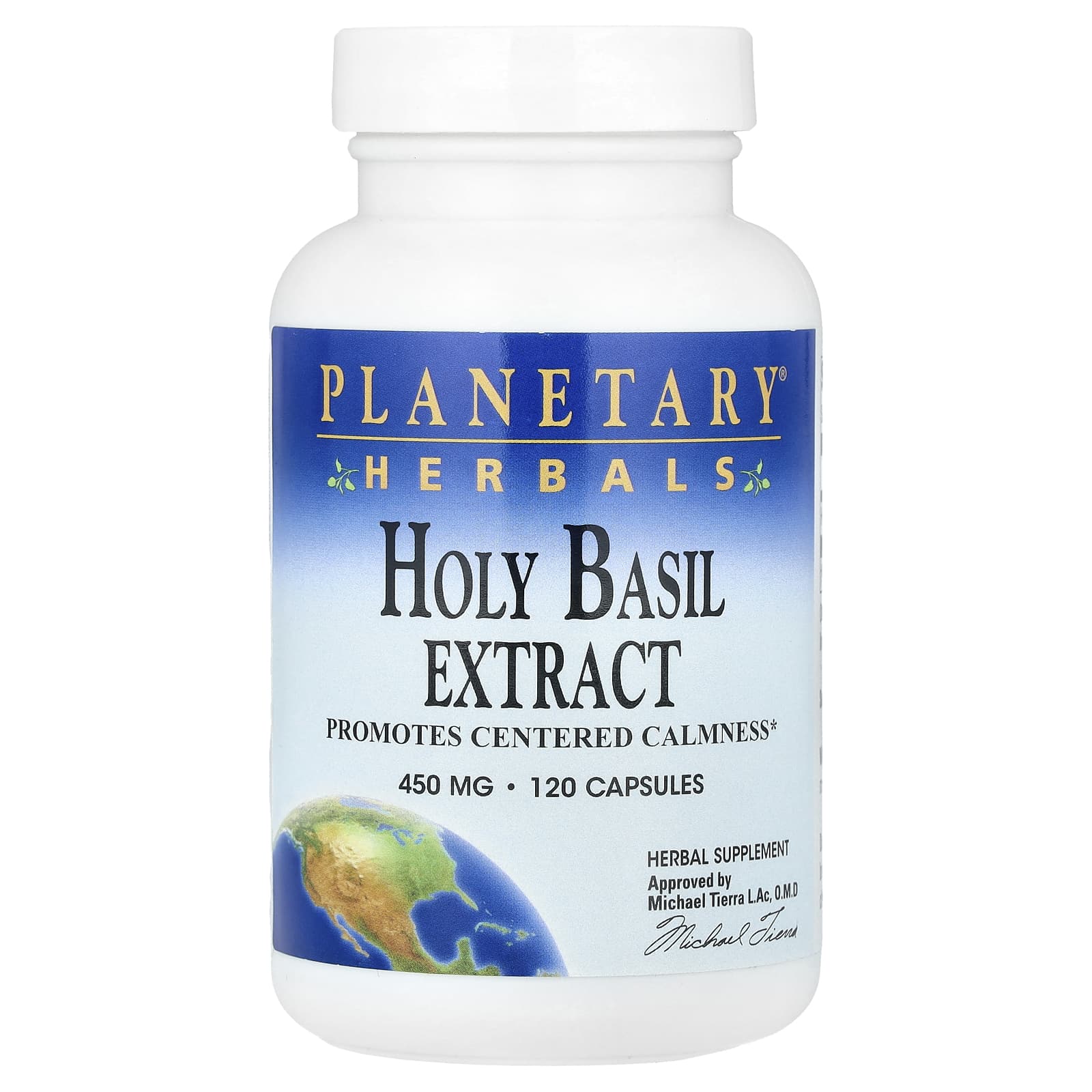 Planetary Herbals, Holy Basil Extract, 450 mg, 120 Capsules UPC 021078105312 | Hilife Vitamins