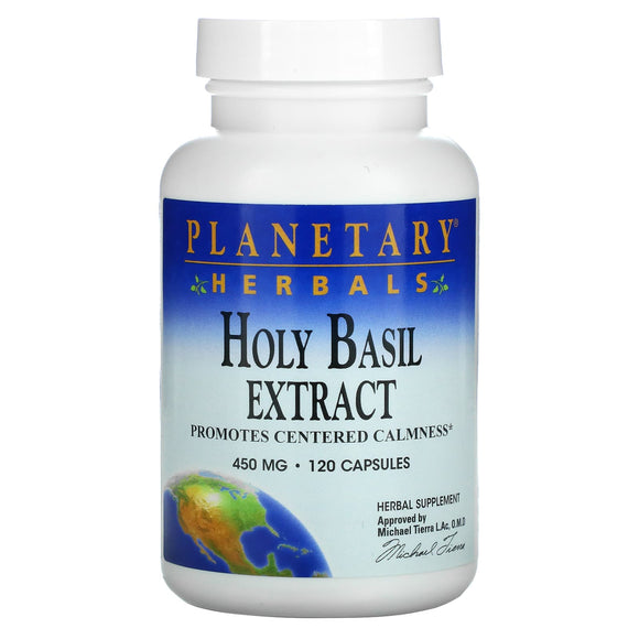 Planetary Herbals, Holy Basil Extract, 450 mg, 120 Capsules - 021078105312 | Hilife Vitamins