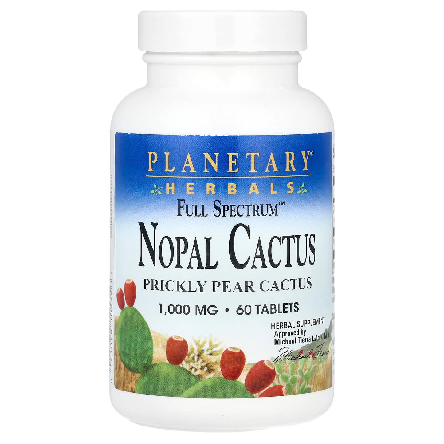 Planetary Herbals, Full Spectrum Nopal Cactus, 1,000 mg, 60 Tablets UPC 021078105756 | Hilife Vitamins