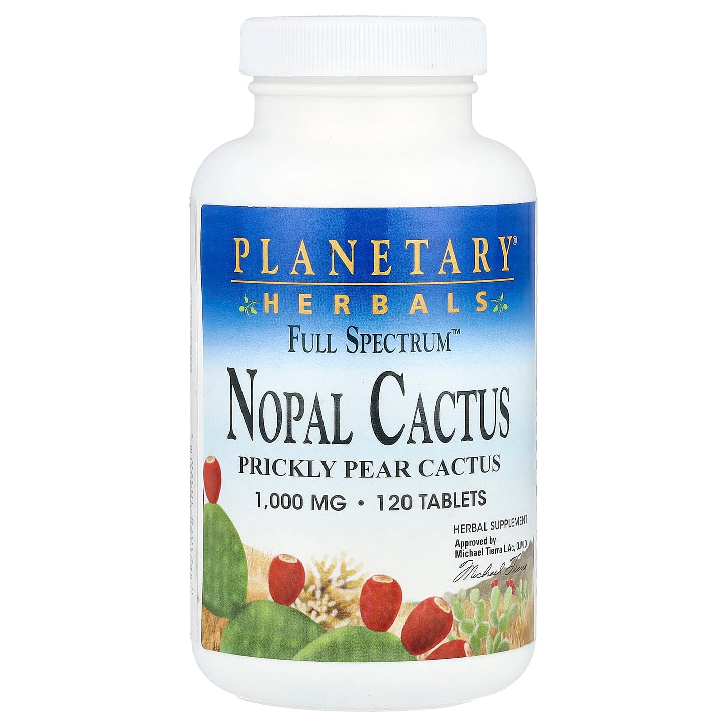 Planetary Herbals, Full Spectrum Nopal Cactus, 1,000 mg, 120 Tablets UPC 021078105763 | Hilife Vitamins