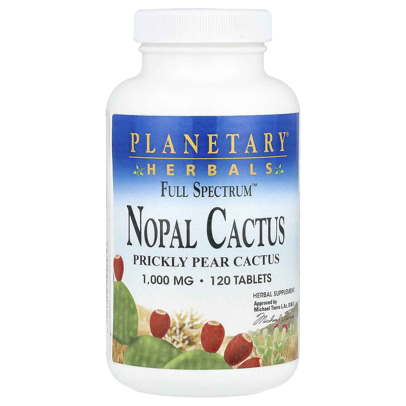 Planetary Herbals, Full Spectrum Nopal Cactus, 1,000 mg, 120 Tablets UPC 021078105763 | Hilife Vitamins