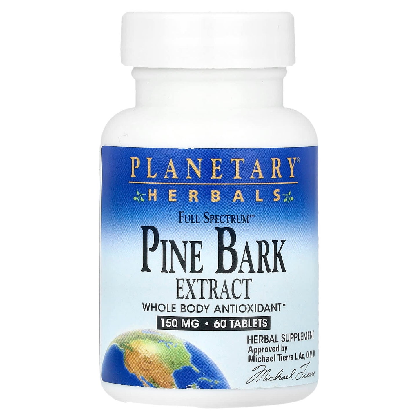 Planetary Herbals, Full Spectrum Pine Bark Extract, 150 mg, 60 Tablets UPC 021078105817 | Hilife Vitamins