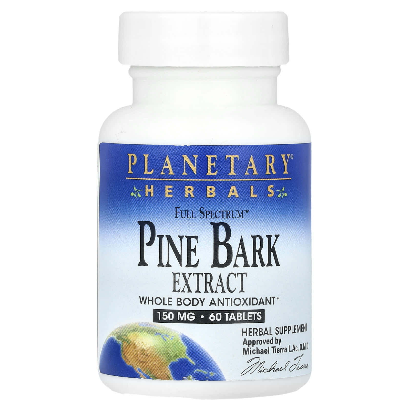 Planetary Herbals, Full Spectrum Pine Bark Extract, 150 mg, 60 Tablets UPC 021078105817 | Hilife Vitamins