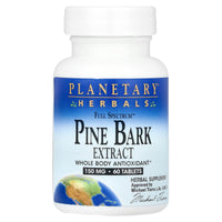 Planetary Herbals, Full Spectrum Pine Bark Extract, 150 mg, 60 Tablets UPC 021078105817 | Hilife Vitamins