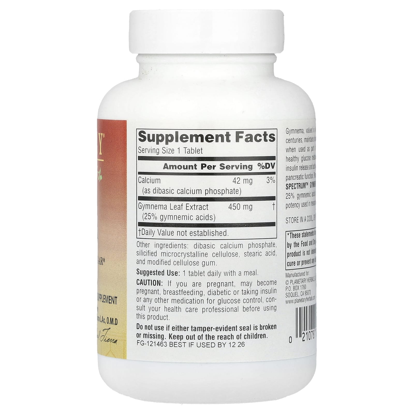 Planetary Herbals, Planetary Ayurvedics™ Gymnema, Full Spectrum™ 450 mg, 29 Tablets UPC 021078106067 | Hilife Vitamins