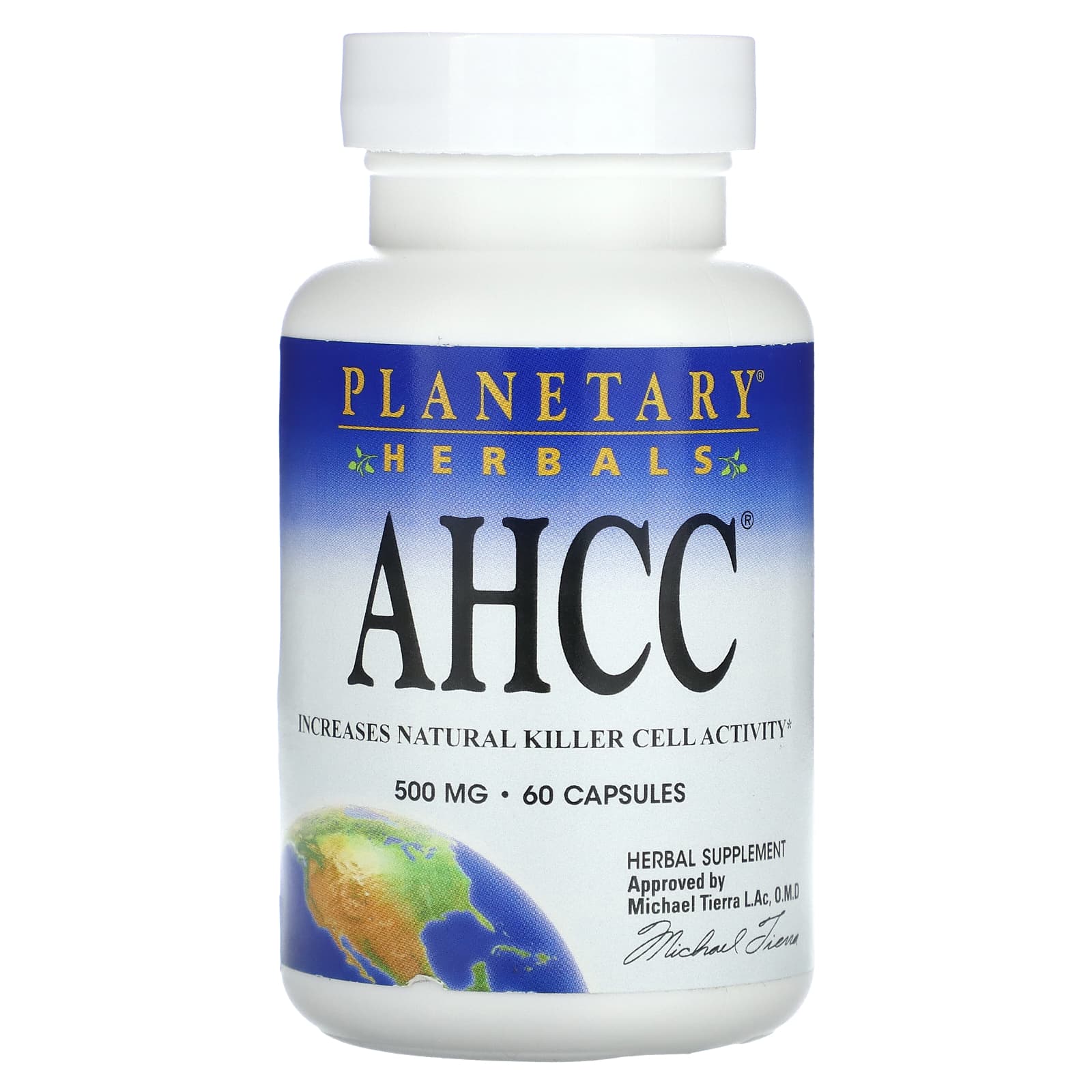 Planetary Herbals, Ahcc 500 mg, 60 Capsules UPC 021078106166 | HiLife Vitamins