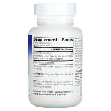 Planetary Herbals, Ahcc 500 mg, 60 Capsules UPC 021078106166 | Hilife Vitamins