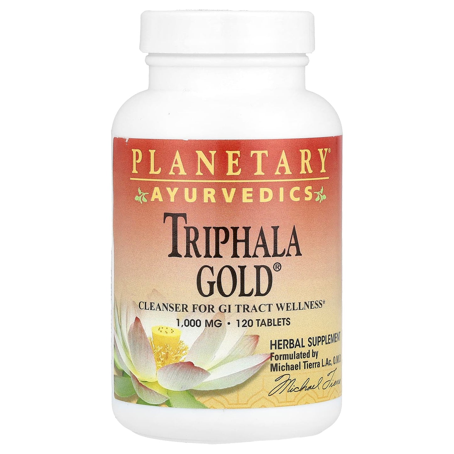 Planetary Herbals, Ayurvedics, Triphala Gold, 1,000 mg, 29 Tablets UPC 021078106333 | Hilife Vitamins