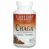 Planetary Herbals, Chaga, Full Spectrum 1000 mg, 120 Tablets - 021078106678 | Hilife Vitamins