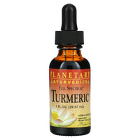 Planetary Herbals, Ayurvedics, Full Spectrum Turmeric, 1 fl oz (29.57 ml) UPC 021078106777 | Hilife Vitamins