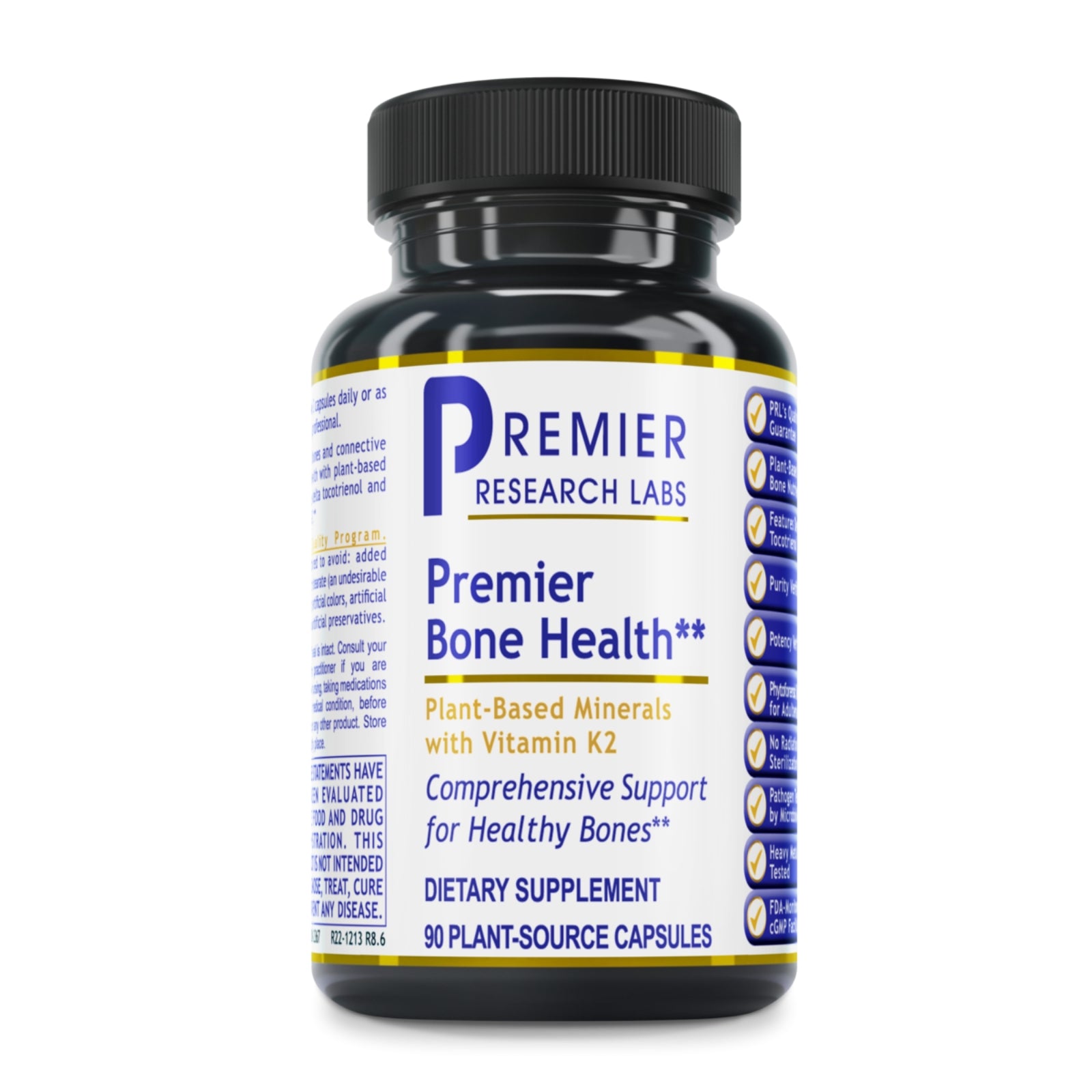 Premier Research Labs, Premier Bone Health, 90 Plant-Source Capsules UPC 807735023676 | Hilife Vitamins