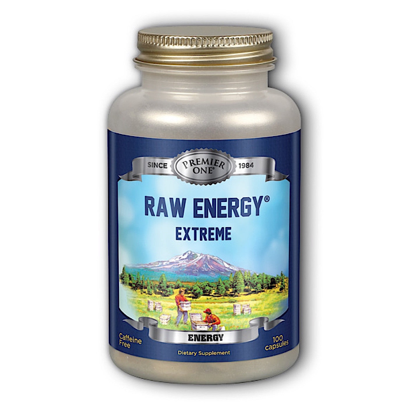Premier One, Raw Energy Extreme 720 mg, 100 Capsules UPC 731111461007 | HiLife Vitamins