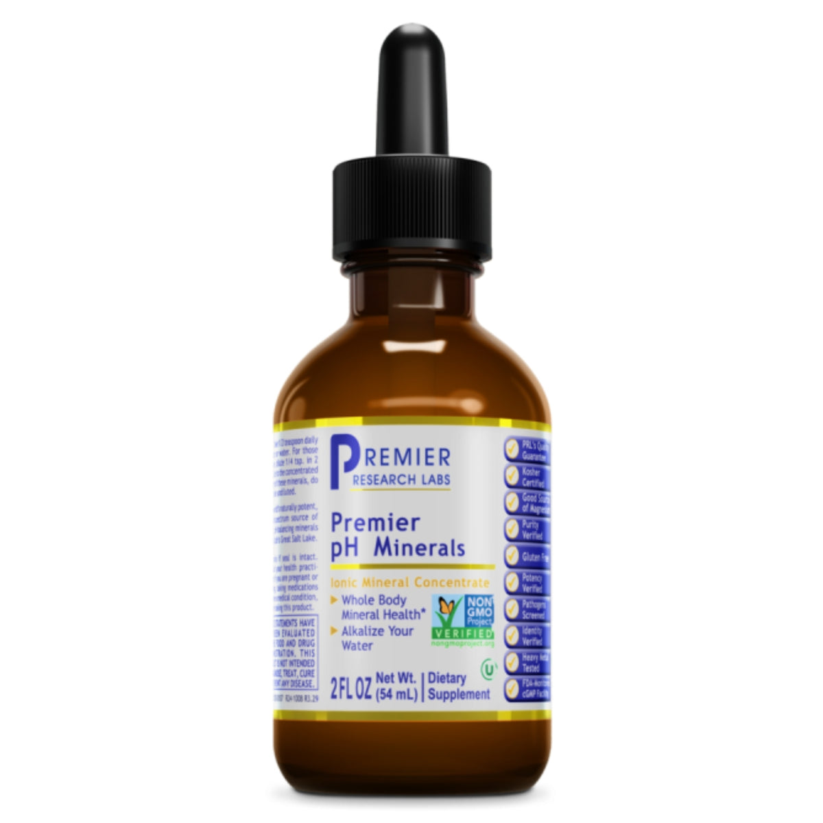 Premier Research Labs, Premier pH Minerals, 2 fl oz (54 mL) UPC 807735001070 | Hilife Vitamins