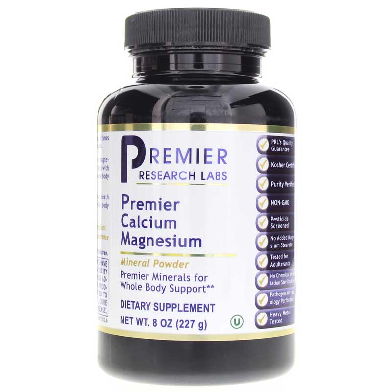 Premier Research Labs, Premier Calcium Magnesium Powder, 8 oz UPC 807735001209 | Hilife Vitamins