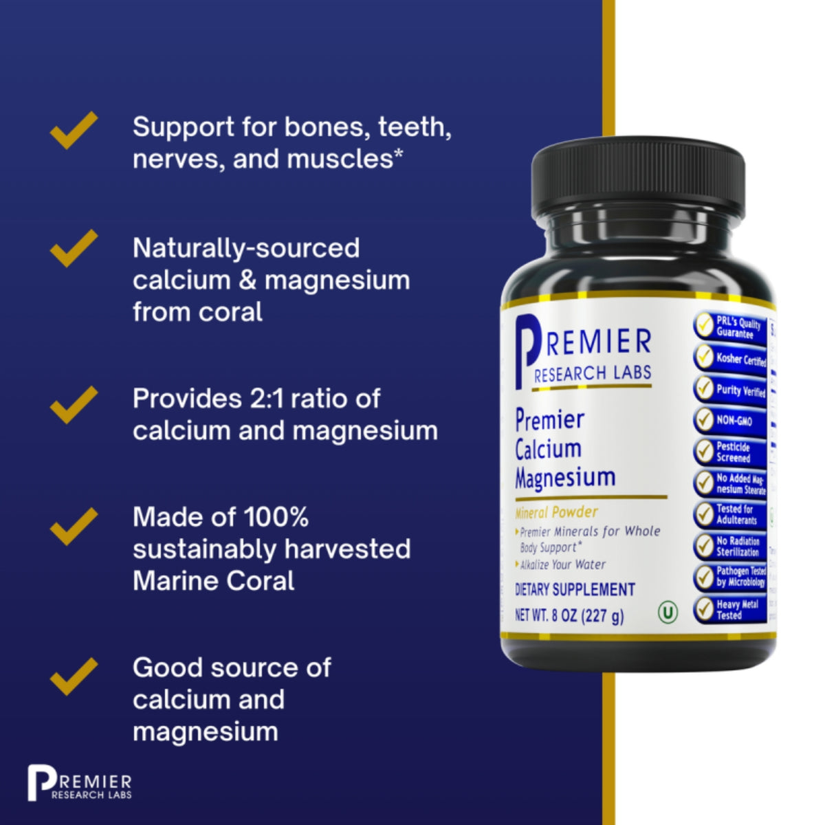 Premier Research Labs, Premier Calcium Magnesium Powder, 8.Oz (227 g) UPC 807735001209 | Hilife Vitamins