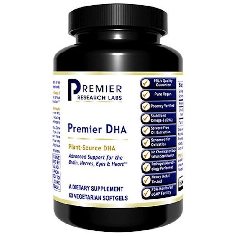 Premier Research Labs, Premier DHA, 60 Vegetarian Capsules UPC 807735001612 | Hilife Vitamins