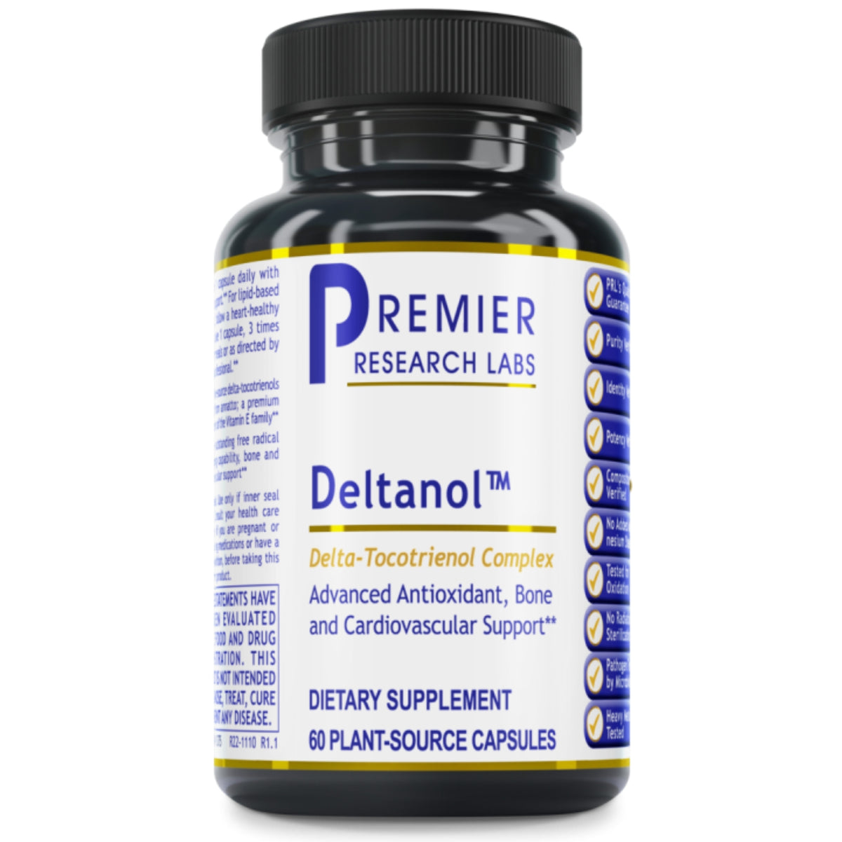 Premier Research Labs, Deltanol, 60 Plant-Source Capsules UPC 807735001643 | Hilife Vitamins