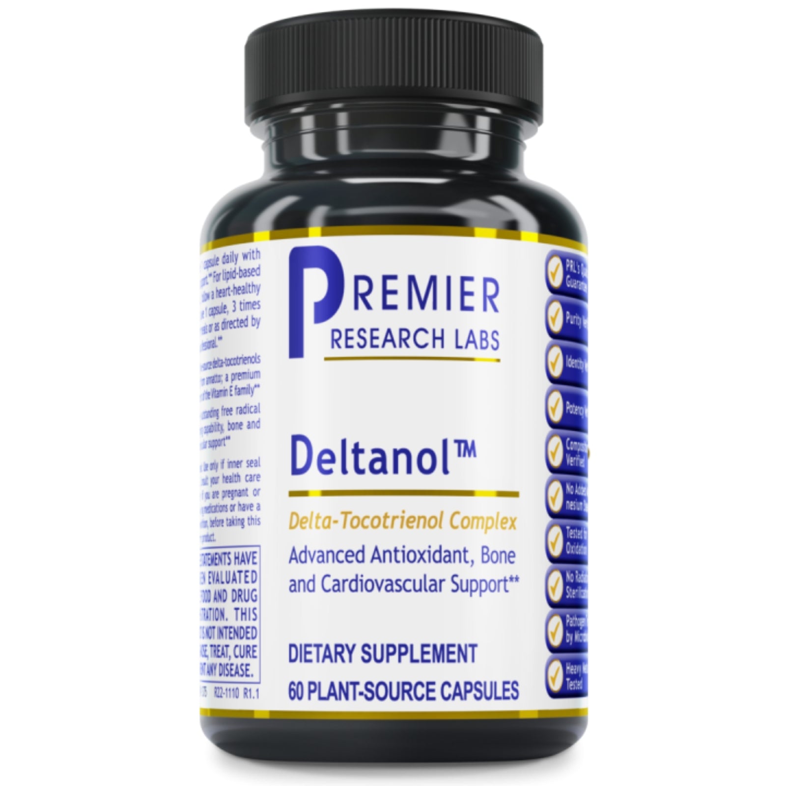 Premier Research Labs, Deltanol, 60 Plant-Source Capsules UPC 807735001643 | Hilife Vitamins